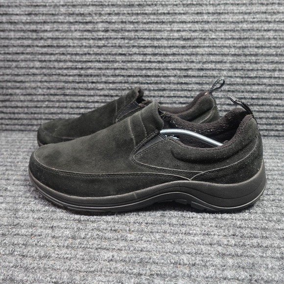 LL Bean Shoes Mens 14 M Black Suede Moccasin Slip On Comfort Walking - Picture 3 of 10